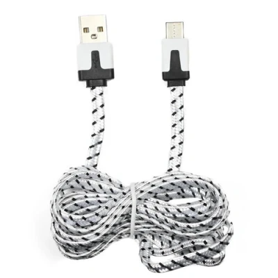 Afbeelding van Benson Mobiele Oplader USB naar Type C Nylon Kabel 2 meter