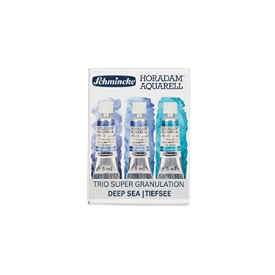 Afbeelding van Schmincke HORADAM® AQUARELL, super Granulatie Trio Diepzee, 5 ml tubes, 74 614 097, kartonnen set, zeer sterk granulerende kleuren, fijnste, aquarelverf