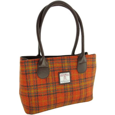 Afbeelding van Schoudertas Cassley Oranje Klassiek Harris Tweed Glen Appin of Scotland