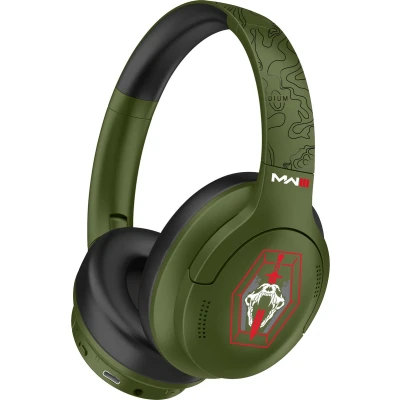 Afbeelding van Call of Duty bluetooth koptelefoon met active noise cancelling microfoon 30 uur speeltijd (olive snake)