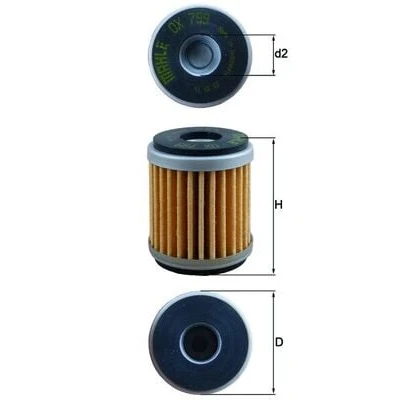 Afbeelding van Oliefilter MAHLE ORIGINAL OX 799