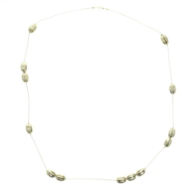 Afbeelding van Behave Dames lange ketting goud kleur kralenketting metaal 102 cm