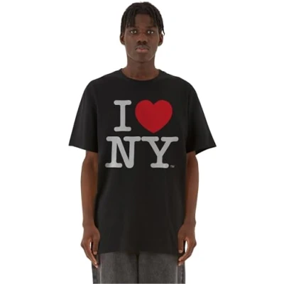 Afbeelding van Merchcode I LOVE NY Oversize Tshirt print, Heren, Maat: 4XL, Black