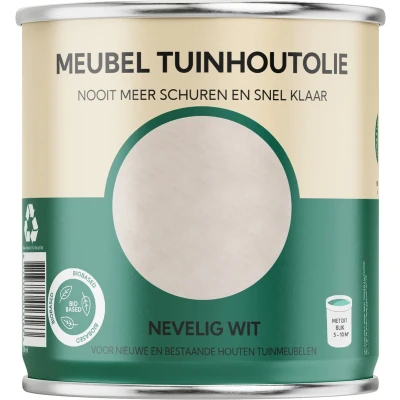 Afbeelding van Meubel Tuinhoutolie nevelig wit teak olie biobased 750 ml
