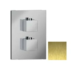 Afbeelding van SB Universale Square Inbouw thermostaatkraan met 2 uitgangen PVD goud 1208955150