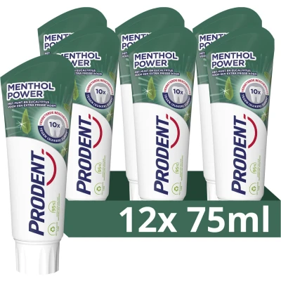 Afbeelding van Prodent Menthol Power tandpasta 12 x 75 ml voordeelverpakking