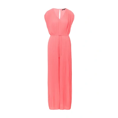 Afbeelding van comma Plisseeoverall MIT Bindeband Jumpsuit, Dames, Maat: 34, Pink
