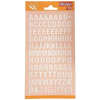 Afbeelding van APLI DDB12F Witte hoofdletters 12 mm 117 tekens,Wit