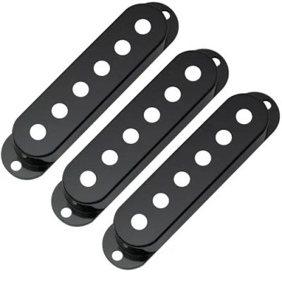 Afbeelding van Musiclily Pro Kunststof Stratocaster Pickup Cover voor Single Coil Elementen USA/Mexico Strat, Zwart (Set van 3)