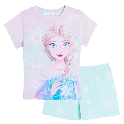 Afbeelding van Disney Frozen Meisjes Korte Pyjama Blauw, 5 6 jaar