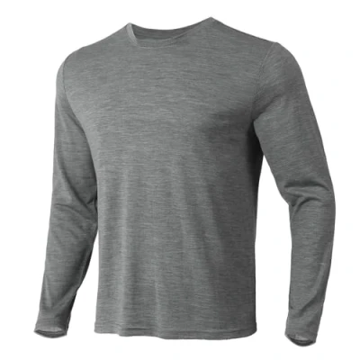 Afbeelding van Merino Protect 100% Merinowol Ondershirt Heren Zachte Lange Mouwen Shirt Geurbestendig Warm Ondergoed Geschikt Voor Jagen En Wandelen