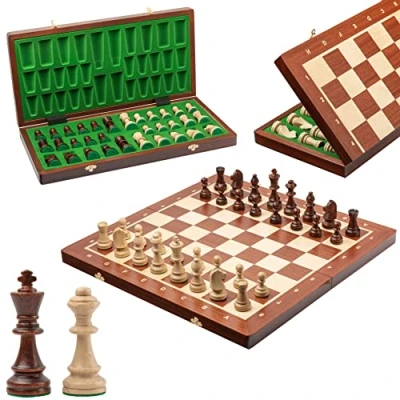 Afbeelding van Großartig TOURNAMENT Schaken Spel Set NO. 6 Master Of Chess Elegant Schaakbord Groot 54cm Mahonie en Esdoorn Houten van Hoge Kwaliteit Staunton Schaakspel voor Iedereen