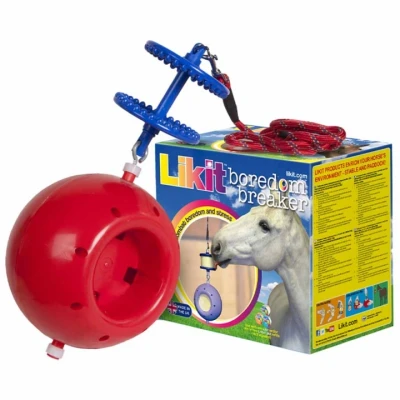 Afbeelding van Likit Boredom Breaker houder met speelbal One Size Rood