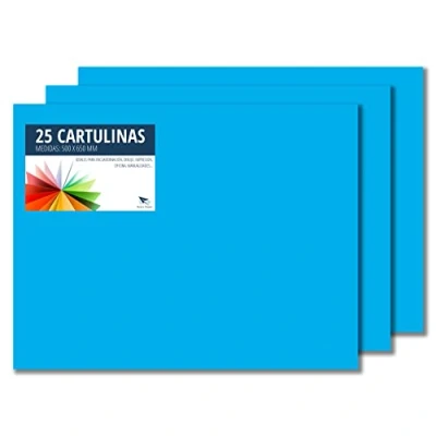 Afbeelding van Raylu Paper® 50 x 65 cm, 25 stuks, 180 g/m², gekleurde dozen, ideaal voor knutselwerk, kantoor, tekenen, papyroflexia (Maledivenblauw)