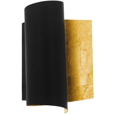 Afbeelding van Leen Bakker EGLO Wandlamp Falicetto Zwart/goudkleurig Wandlampen Goudkleurig Staal