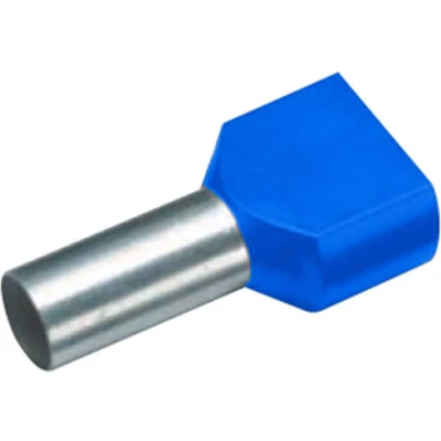 Afbeelding van CIMCO Twin Adereindhuls Geïsoleerd 2 x 2,5mm2 / 10mm blauw 100 Stuks