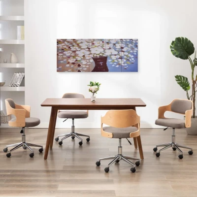 Afbeelding van Wandprintset bloemen in vaas 150x60 cm canvas meerkleurig