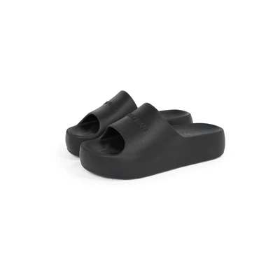 Afbeelding van Tommy Jeans Chunky POOL Slide Badslippers, Dames, Maat: 39 40, Black Kunststof