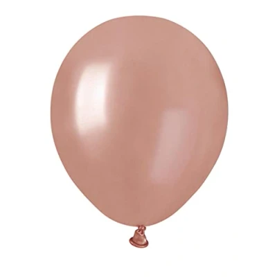 Afbeelding van Pack 100 balloons pearly in natural latex Premium Quality A50 (Ø 13cm / 5&quot;), gold pink pearl