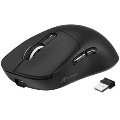 Afbeelding van VGN GAMEPOWER X3 SUPERLIGHT Draadloze Gaming Mouse, 49g Lichtgewicht Muis, 26,000DPI, PixArt PAW3395, Programmeerbare, Tri modus (BT5.0/2.4G/Bedrade), PTFE voeten, 200 uur Batterij PC/Mac Zwart