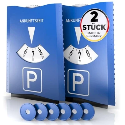 Afbeelding van DIYexpert Set van 2 parkeerschijven, kunststof met zuignappen