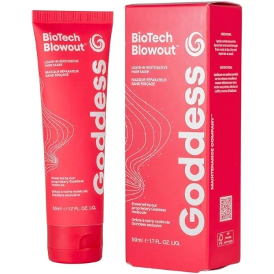 Afbeelding van Goddess Biotech Blowout Leave In haarmasker, hittebescherming tot 230 C, anti kroesverzorging, opbouwkuur met eiwitten voor volume, glans en reparatie, 50 ml