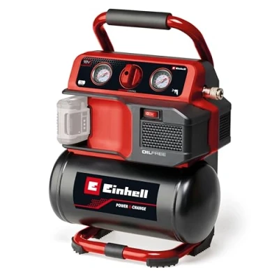 Afbeelding van Einhell accu Compressor TE AC 18/75 Li OF Solo Power X Change 18 V/Li ion Max. 8 bar 5 L tank Olievrij Zuigvermogen 75 l/min Excl. en lader