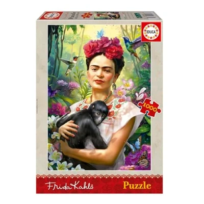 Afbeelding van Educa Frida Kahlo, Garden of Life, 1000 stukjes voor volwassenen, inclusief lijm Fix puzzel, vanaf 14 jaar (20176)