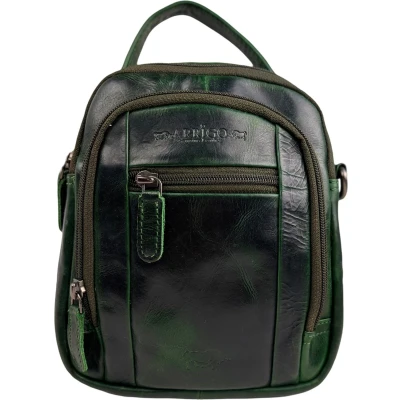 Afbeelding van Arrigo Tas Schoudertas Dames Crossbody Buffelleer Leer Donkerbruin