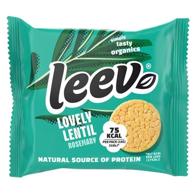 Afbeelding van Leev Bio Linzenwafels Rozemarijn 18 g