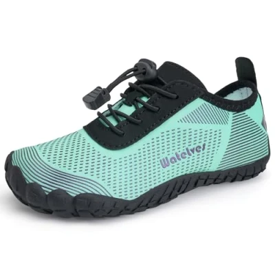 Afbeelding van Blotevoetenschoenen, waterschoenen voor kinderen, jongens, meisjes, aqua, zwemmen, natte rif, schoenen strand, zwembad, sport, antislip, sneldrogend, Yn549 Groen, 36 EU