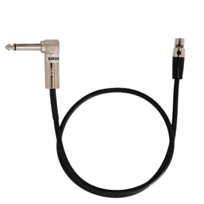 Afbeelding van Shure WA304 2&#039; Instrument Kabel, 4 Pin Mini Connector (TA4F) met rechte hoek 1/4&quot;