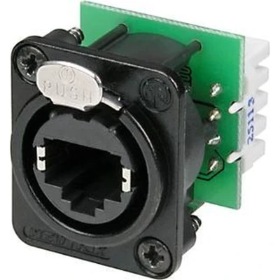 Afbeelding van Neutrik NE8FDV YK B RJ45 dataconnector etherCon D serie Bus, recht Aantal polen: 8P8C Zwart 1 s