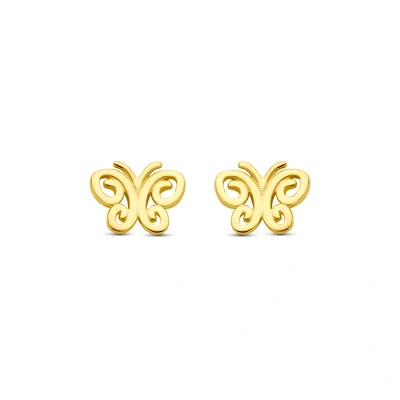 Afbeelding van 14K Geelgouden Oorknoppen Vlinder 5,5 mm Elegant en Speels