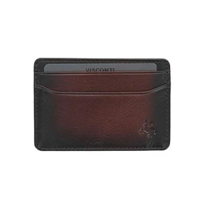 Afbeelding van VISCONTI Atelier Collection Evan Lederen Creditcardhouder RFID blokkering AT54, Burnish Tan, Eén maat, Modern