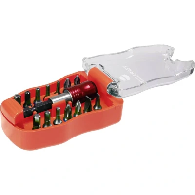 Afbeelding van TOOLCRAFT TO 6623460 Bitset 15 delig Kruiskop Phillips, Pozidriv, Inbus, Binnen zesrond (TX)