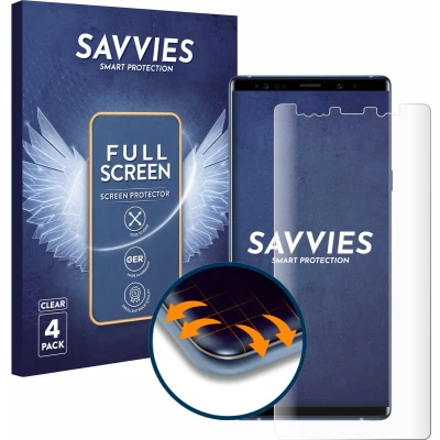 Afbeelding van Savvies Screenprotector voor Samsung Galaxy Note 9 Folie Beschermfolie transparant volledig dekking (4 Stuks)
