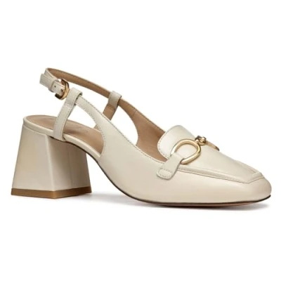 Afbeelding van Geox Coronilla Klassieke pumps, Dames, Maat: 38, Papyrus Schaapsleer