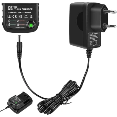 Afbeelding van oplader lithium 18V/20V: compatibel met Black &amp; Decker ion BL2018 XJ BL1518 LBXR20 OPE LB20 LBX20 LBX4020 LBXR2020 BL1514 LBXR16 LB2X4000 20 liter