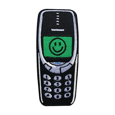 Afbeelding van Finally Home patch om op te strijken en naaien, retro mobiele telefoon, vintage patches, old school opstrijkbaar,