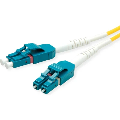 Afbeelding van ROLINE glasvezelkabel duplex, single mode 9/125µm OS2, LC/LC, geel, 0,5 m