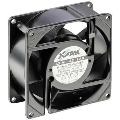 Afbeelding van x Fan RAH9238S1 axiale ventilator 230 V/AC 66 m3/h (L B H) 92 38 mm, zwart