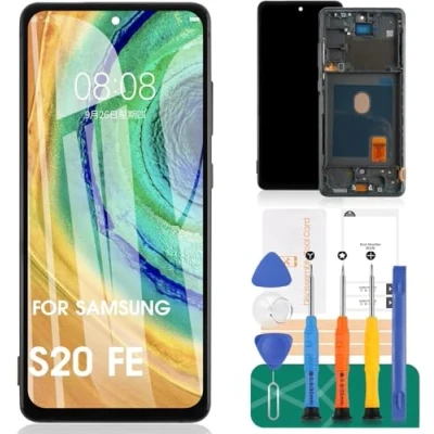 Afbeelding van Incell Voor Samsung S20 FE 5G Lcd scherm Vervanging SM G781B Display Touch Digitizer Reparatie Kits Met Frame (geen Vingerafdrukfunctie, Zwart)