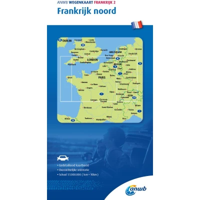 Afbeelding van ANWB Wegenkaart Frankrijk 2. Noord