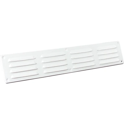 Afbeelding van Nedco schoepenrooster omgezette rand alum. 495 x 90 mm wit