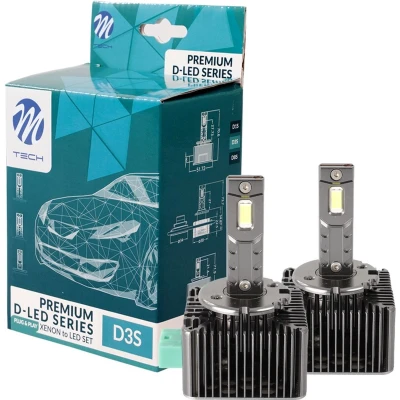 Afbeelding van D3S LED SET Plug &amp; Play Canbus 30000 Lumen 6000k Helder +260% licht CSP Chips 2 stuks