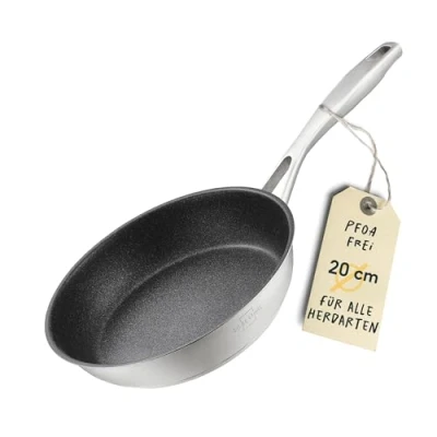 Afbeelding van SILBERTHAL Antiaanbakpan 20 cm pan inductie roestvrij staal keramische