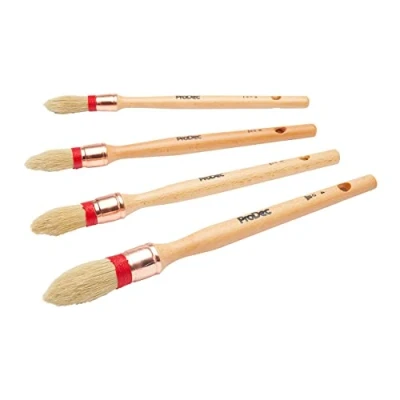 Afbeelding van ProDec PWINSB4P 4 Stuk Puntige Pure Bristle Sjerp Borstel Set voor Schilderen Gegoten en Geprofileerde Oppervlakken