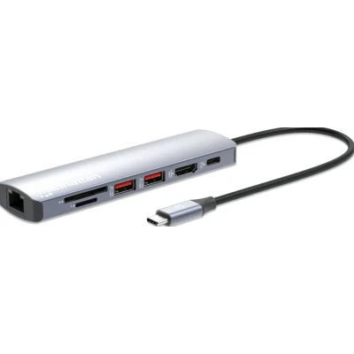 Afbeelding van MANHATTAN 7 in 1 4K USB C Dockingstation 1xHDMI 2xUSB 10Gb/s