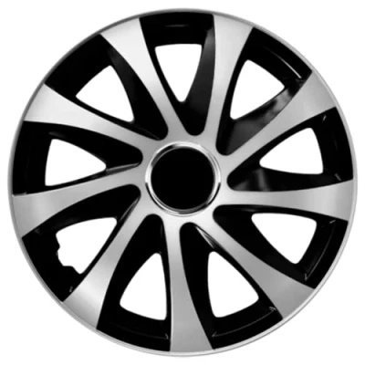 Afbeelding van NRM DRIFT Extra wieldoppen 15&quot; Set van 4 stuks Zilver/ Zwart